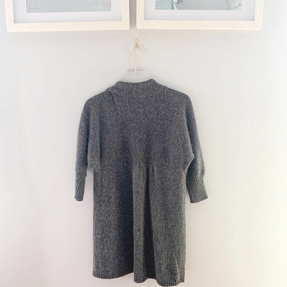 BCBGMAXAZRIA Marbled Gray Drape Open Sweater - Picture 3 of 7